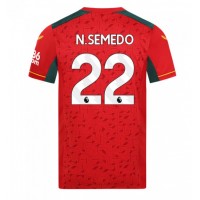 Wolves Nelson Semedo #22 Vonkajší futbalový dres 2023-24 Krátky Rukáv